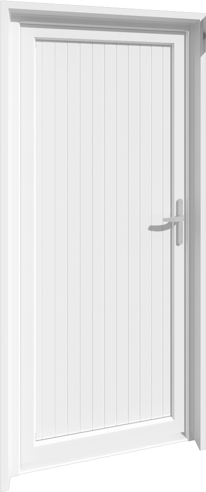 Porte De Service Pvc 1 Vantail - Door (1000x1000), Png Download