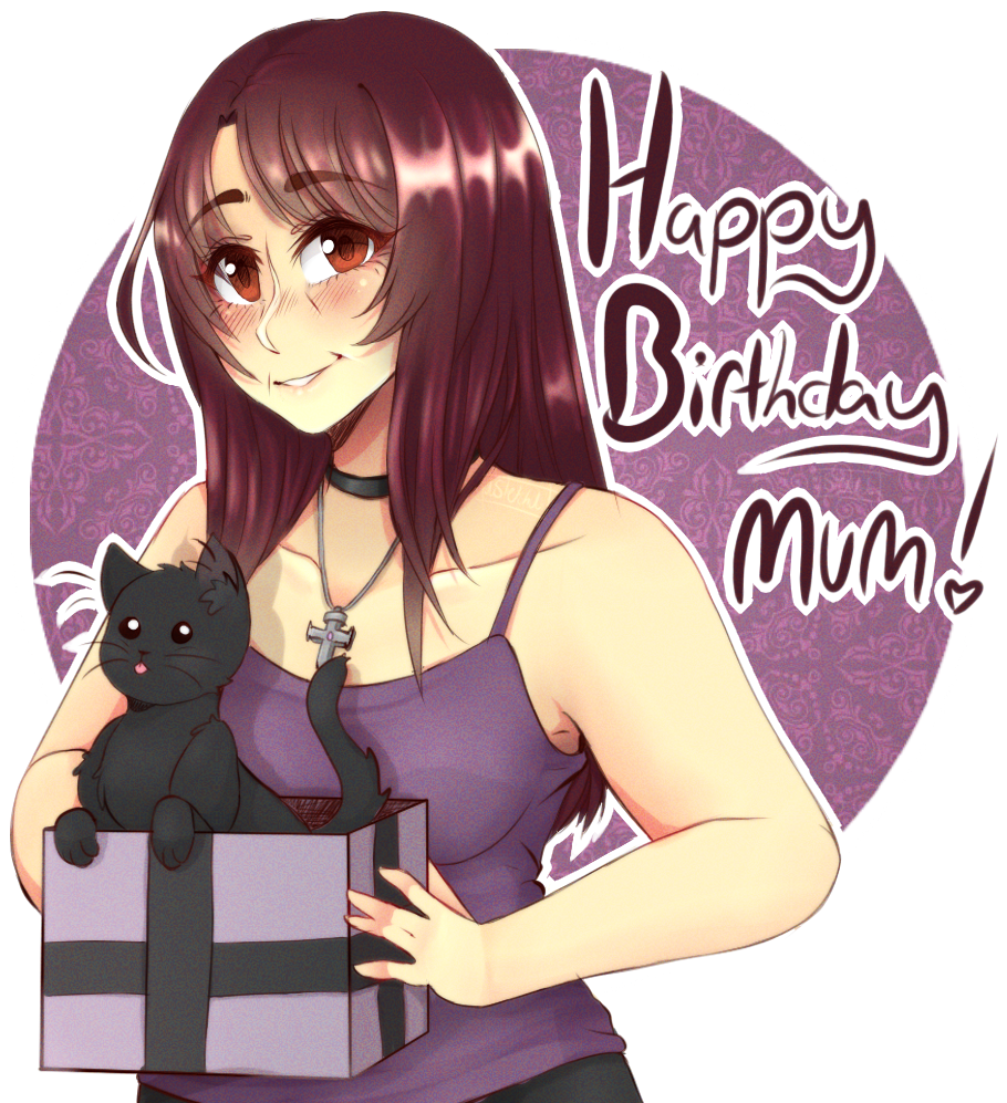 I Drew Her This As A Birthday Present And I Was Gonna - Cartoon (973x1080), Png Download