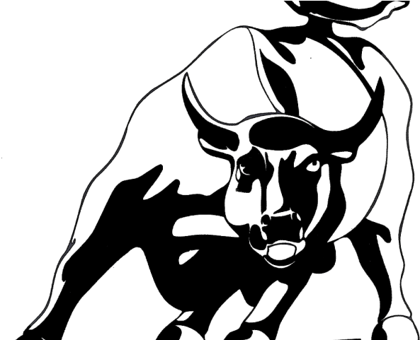 Drawn Bulls Toro - Charging Bull New York Vector (640x480), Png Download