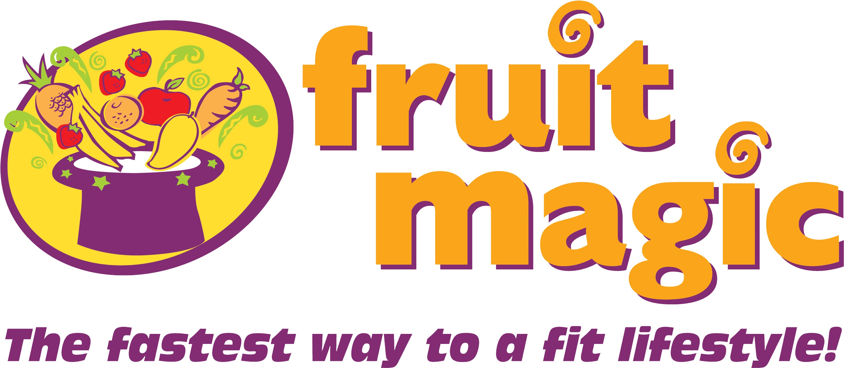 Png - Fruit Magic Logo (3295x1446), Png Download