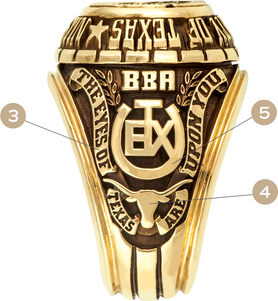 The Ut Ring, Rich In Symbolism, Is A Lifelong Emblem - Ut Ring (1068x1046), Png Download