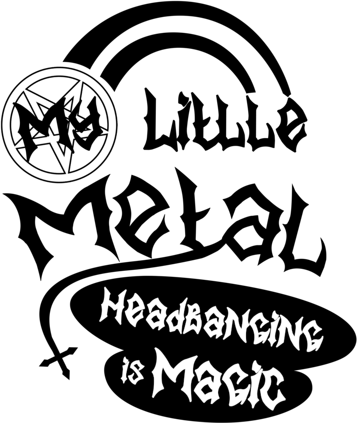 Clip Art Black And White Download My Little Metal Headbanging - Illustration (894x894), Png Download