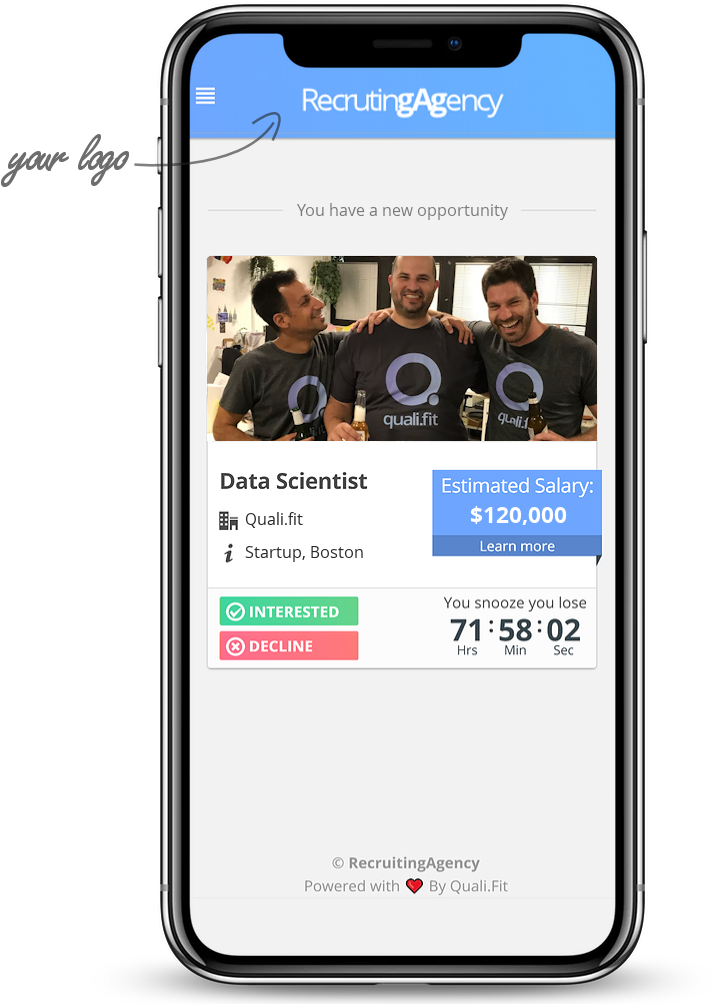 Quali - Fit - Recruiting Marketplace - Mobile Phone (860x1005), Png Download