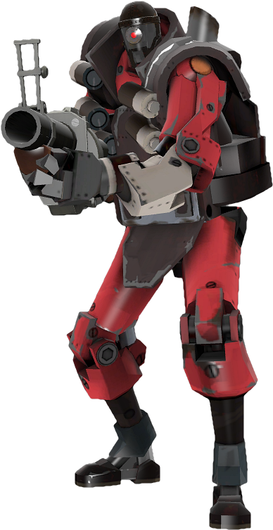 Giant Rapid Fire Demoman - Robot (407x765), Png Download
