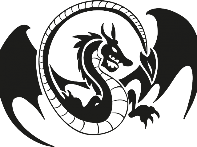 Dragon Tattoos Clipart Transparent Background - Dragon Tribal (640x480), Png Download