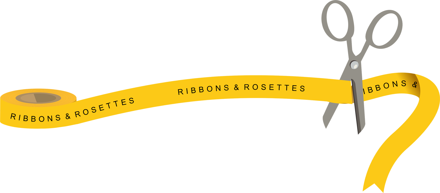 Branded Ribbon - Scissors (1500x658), Png Download