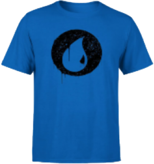 Magic The Gathering Blue Mana Splatter Men's T-shirt - Shirt Jako (600x600), Png Download