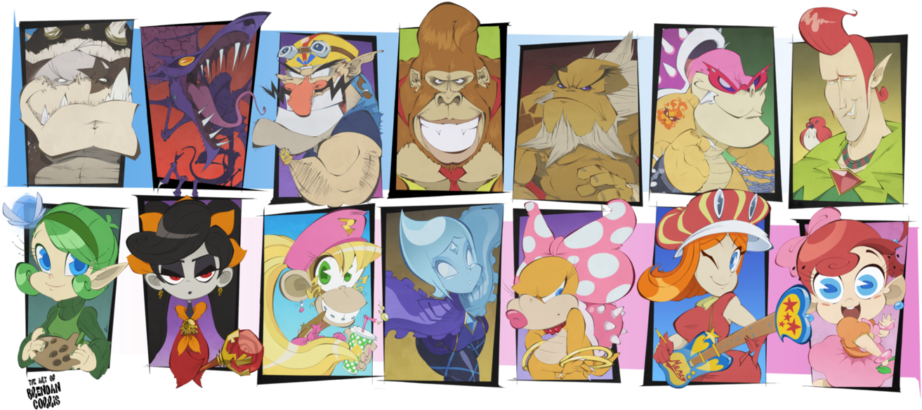 Nintendo Characters Png - Draw Your Favorite Nintendo Character (1336x598), Png Download