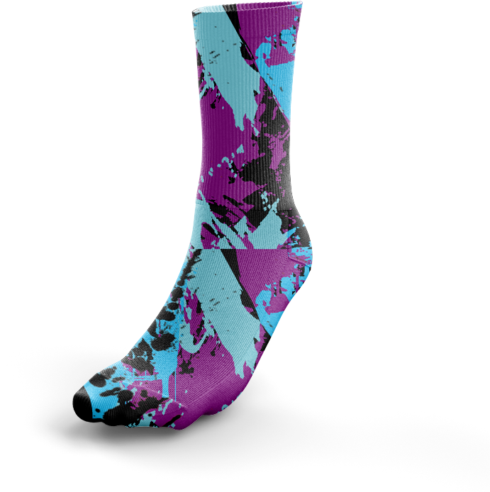 Image Of Splatter Blue/purple - Sock (800x800), Png Download