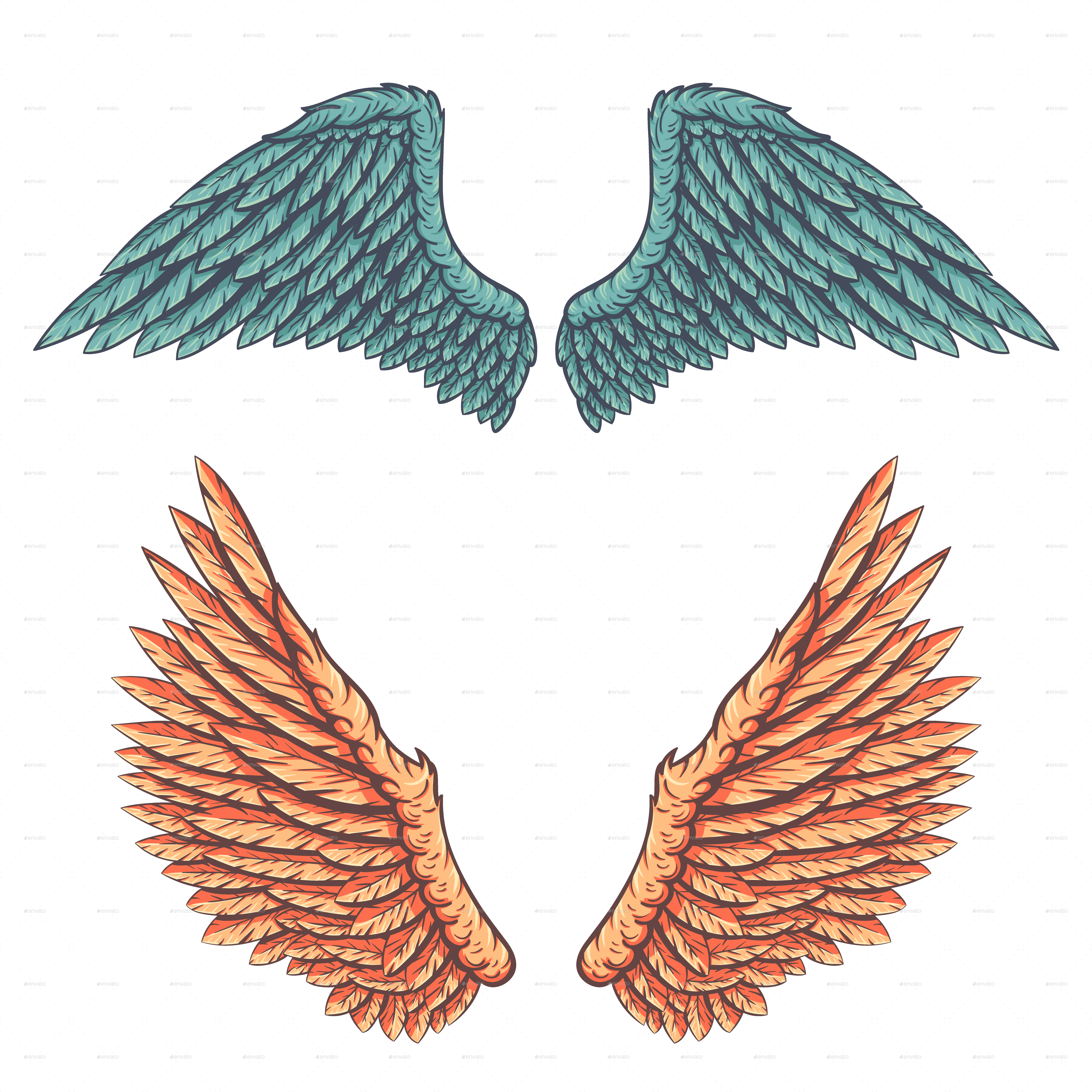 Heart And Brain/creativity And Love Set By Nikolai - Eagle (4500x4500), Png Download