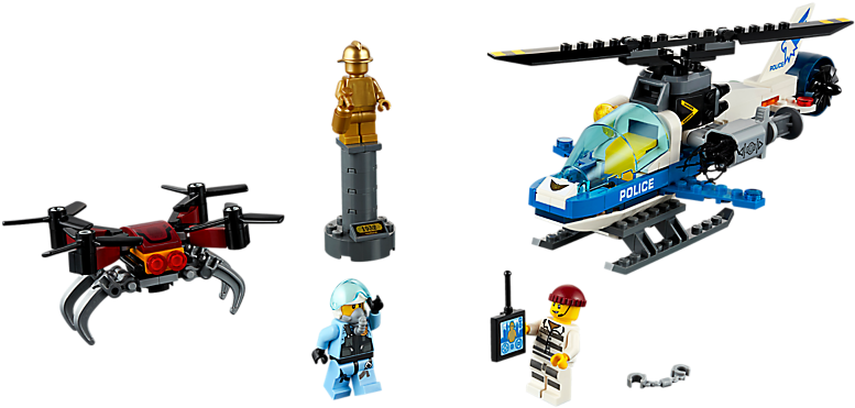 Sky Police Drone Chase - Lego City Sky Police (800x600), Png Download