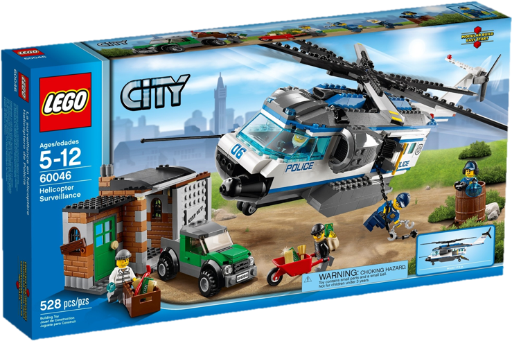 60046 Helicopter Surveillancelego Lego Lego Lego - Prix Lego City 60046 (750x508), Png Download
