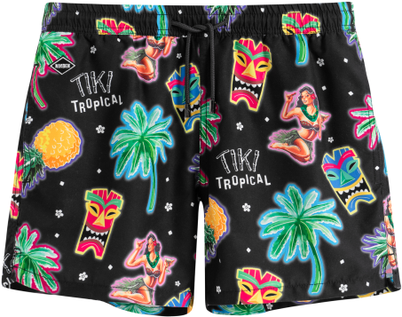 Tiki Tropical - Board Short (560x560), Png Download