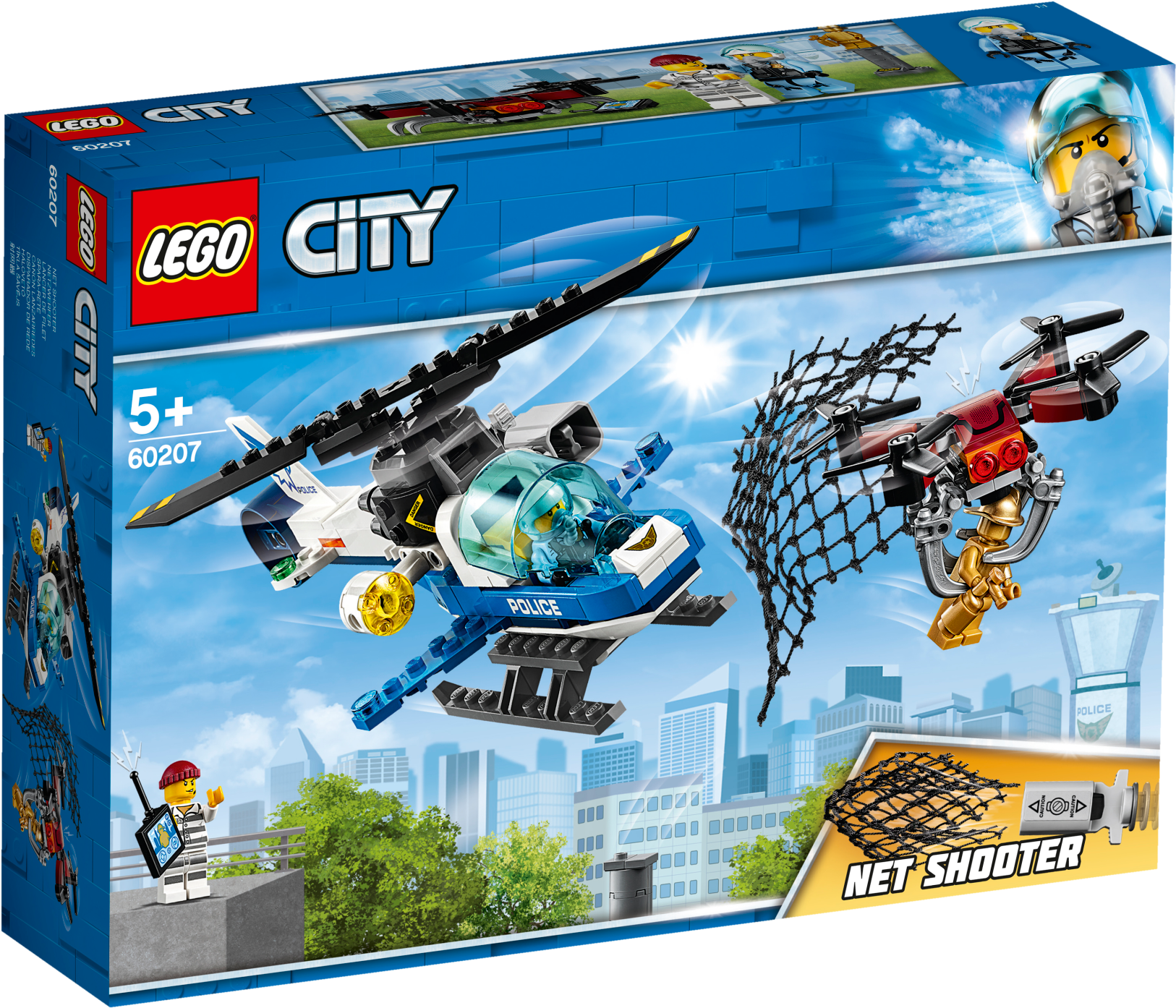 Lego 60207 City Sky Police Drone Chase - Lego City Sky Police (2400x1800), Png Download