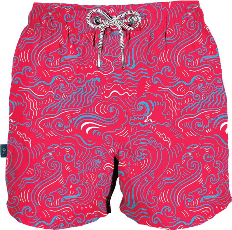 Home / Father & Son / Pink Waves Father And Son - Board Short (800x800), Png Download