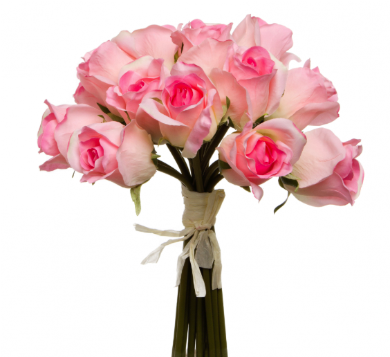 Rosalie Silk Rose Bud Bouquet - Garden Roses (700x700), Png Download