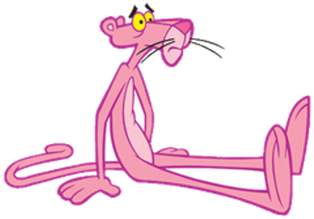 Pink Sticker - Pink Panther Cute Cartoon (1024x1024), Png Download