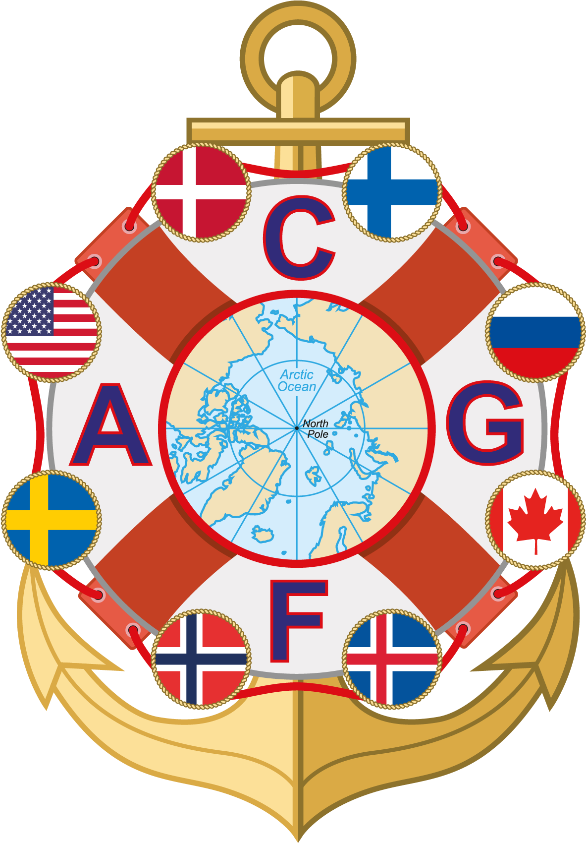 The Finnish Border Guard Hosted Arctic States' Coast - Circle (1237x1699), Png Download