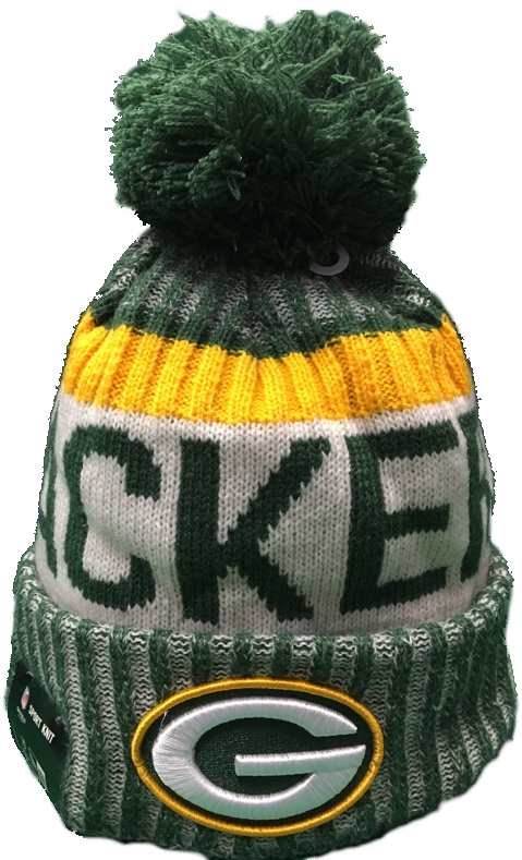 Green Bay Packers Nfl 17 Sideline Pom Toque More Than - Beanie (479x789), Png Download