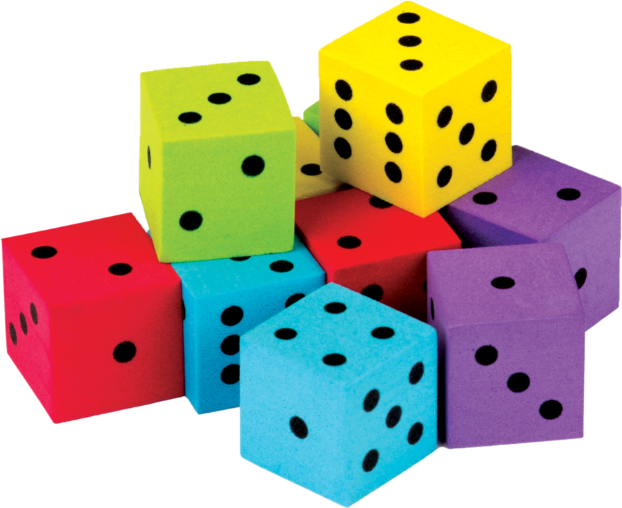 Tcr20808 Colorful Dice 20-pack Image - Dice (900x900), Png Download