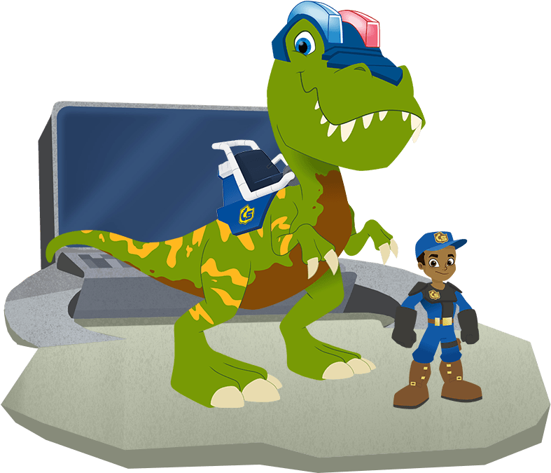 Troopersaurus The T-rex - Chomp Squad Personajes (810x697), Png Download