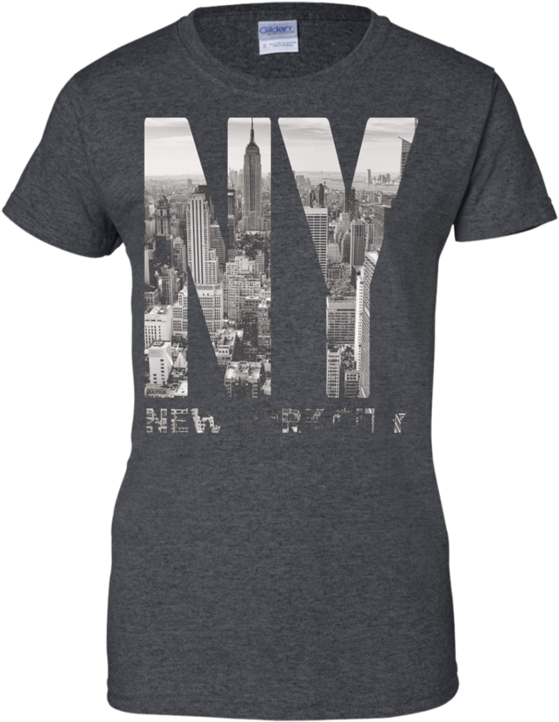 New York City Skyline Nyc Manhattan Apparel - Shirt (1024x1024), Png Download