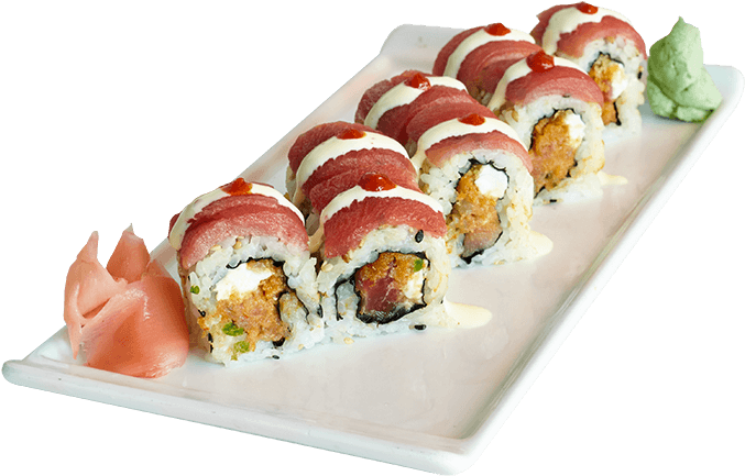 *white Hot Heat Roll - Suviche Fort Lauderdale Rolls (946x542), Png Download