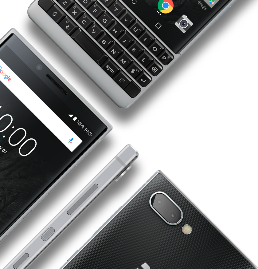 Iconic Design Mobile - Blackberry Key2 Silver (840x875), Png Download