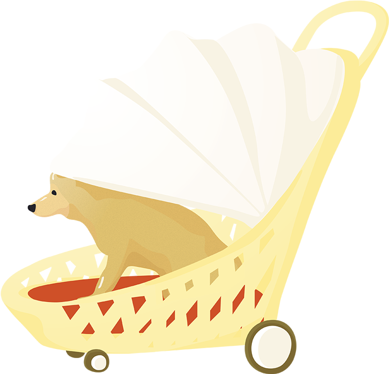 Flat Vector Shiba Inu Illustration - Cradle (827x1299), Png Download