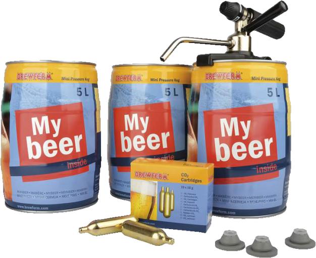 Mini Keg Startsett Med Party Star Deluxe - Mini Keg Starter Kit Brewferm (779x600), Png Download