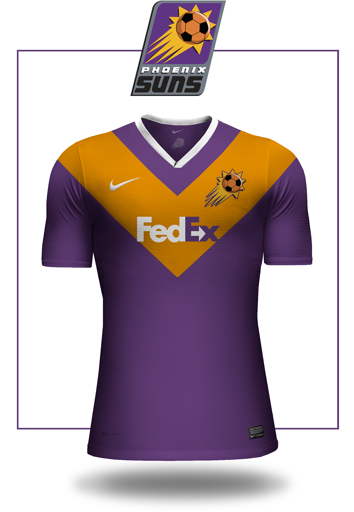 Phoenix Suns Sponsored By Fedex - Phoenix Suns (1240x1980), Png Download