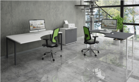 Ogi U Radial Office Desk By Mdd Office Furniture - Table (555x555), Png Download