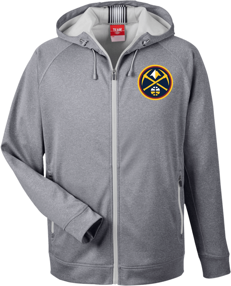 Denver Nuggets Heathered Hooded Jacket - Sweatshirt (1155x1155), Png Download