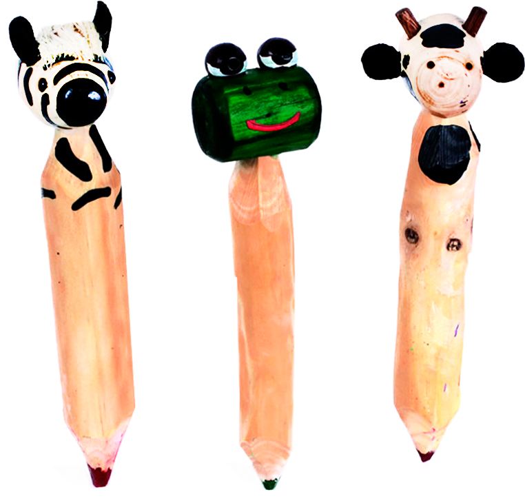 Lápiz Animal Madera Rustica - Palo De Lluvia De Animales (1173x880), Png Download