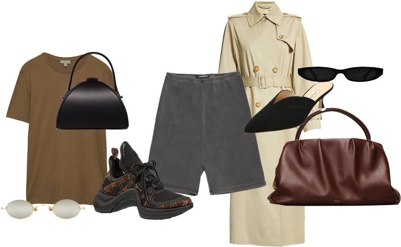 Cos T-shirt, Yeezy Shorts, Mlouye Pandora Bag, Louis - Handbag (800x499), Png Download