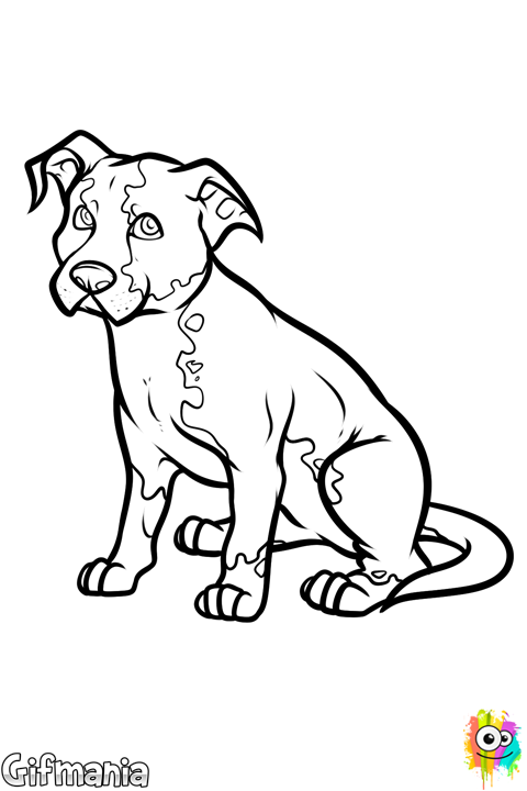 Terrier De - Desenho Cachorro Preto E Branco Png (480x720), Png Download