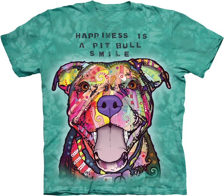 Pit Bull Smile - Pit Bull T Shirts (750x648), Png Download