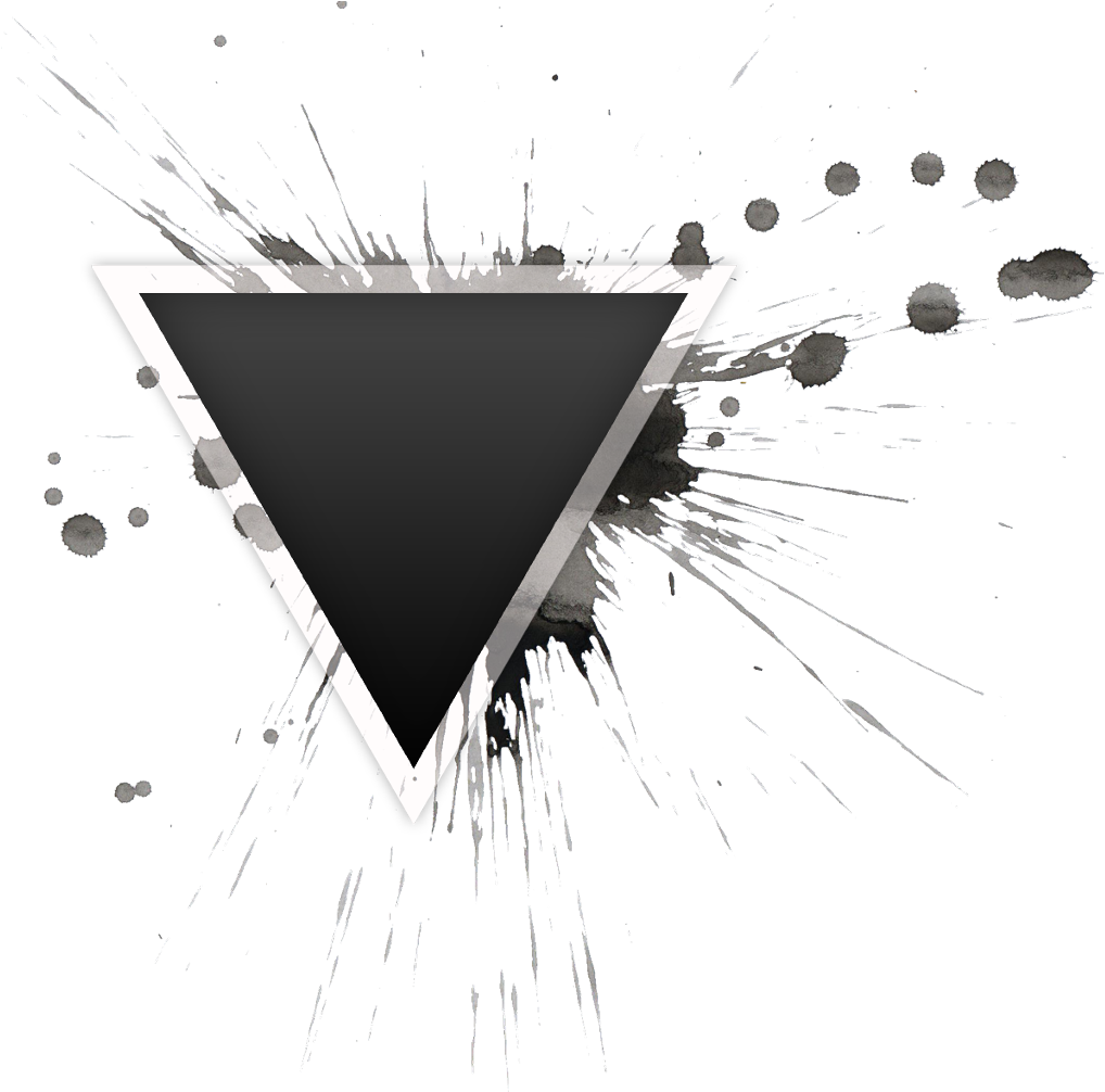 T⃤ R⃤ I⃤ A⃤ N⃤ G⃤ L⃤ E⃤ Triangle Black Splash Paint - Brush Watercolor Black (1024x1024), Png Download