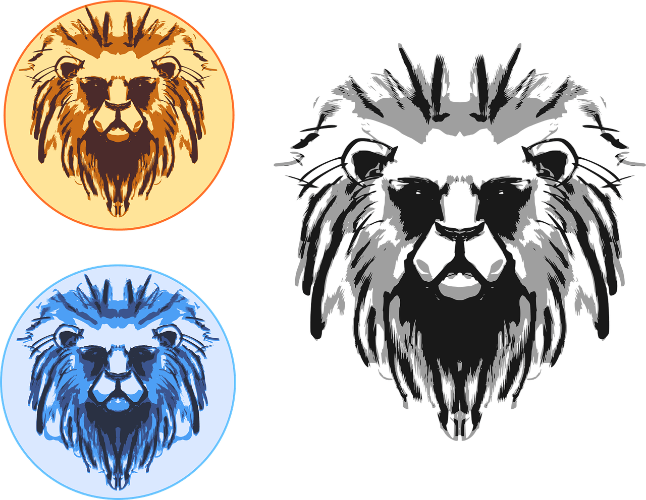 I Will Create A Unique Tattoo Design - Lion (1280x992), Png Download