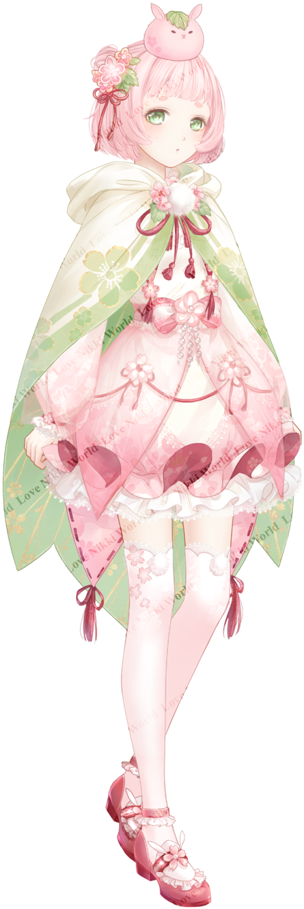 Suit Breakdowns - Love Nikki Sakura Mochi (1041x1498), Png Download