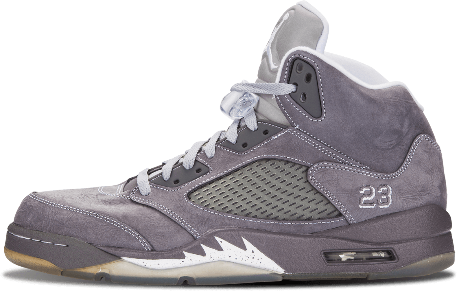 Cheap Authentic Air Jordans Wrestling Shoes Kids - Air Jordan 5 Retro 'wolf Grey' Mens Sneakers (2000x1200), Png Download