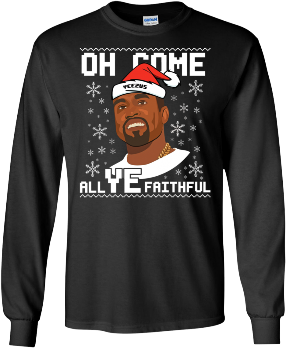 Kanye West Christmas Ls Shirt - Blessed By God Spoiled By My Grandma T Shirt (1155x1155), Png Download