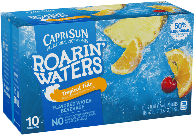 Capri Sun Roarin' Waters - Capri Sun (746x518), Png Download