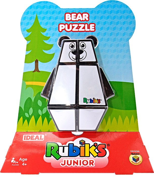 Rubiks-junior 0011 10510 Rubiks Bear Face - Rubik Junior Bear (611x719), Png Download