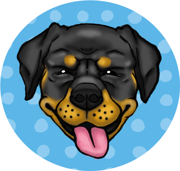 Cheery Rottweiler - Dog Yawns (800x1000), Png Download