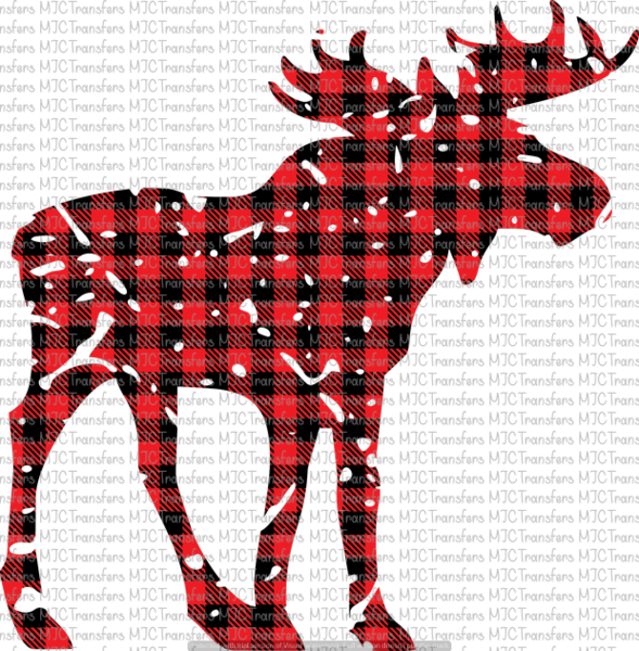 Plaid Moose - Reindeer (589x600), Png Download