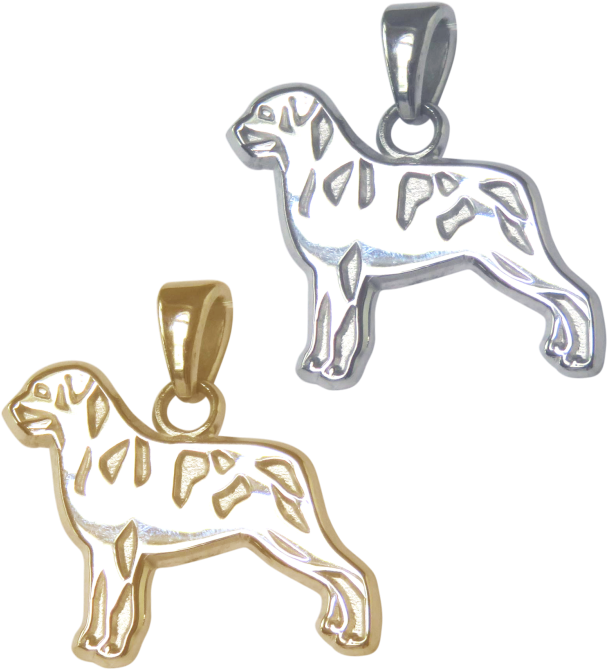 Rottweiler Charm Or Pendant In Sterling Silver Or 14k - Ancient Dog Breeds (900x900), Png Download