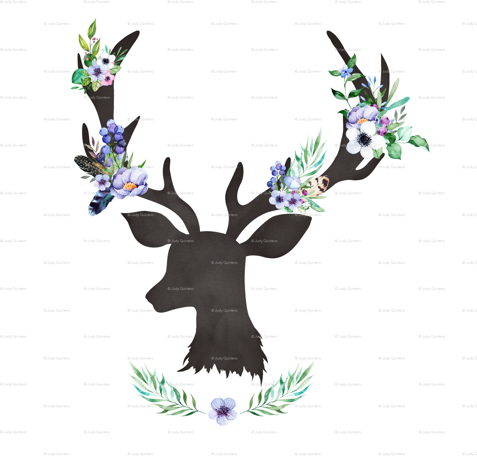 卡通 鹿 頭 (1625x1625), Png Download