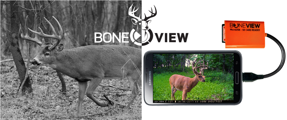 Boneview Allows Hunters To Check Trail And Game Cameras - Micro-usb (970x400), Png Download