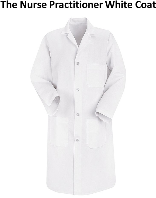 A Nurse Practitioner's White Coat Is Often Adorned - Trench Coat (938x697), Png Download